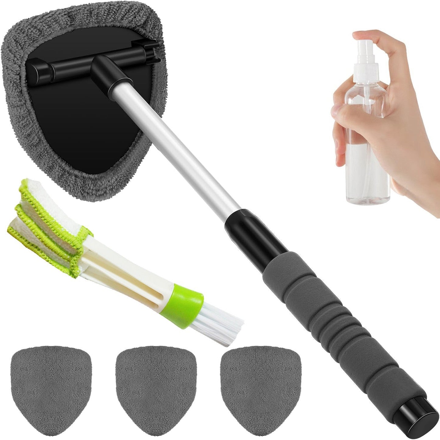 Car Windshield Cleaning Tool Set – Uitschuifbaar & 180° Draaibaar