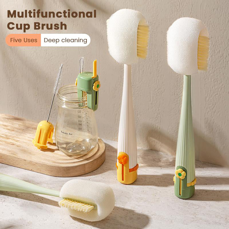 5-in-1 Multifunctional Bottle Cleaning Brush – For Cups, Lids & Kitchen Tasks
