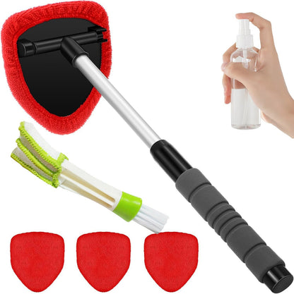 Car Windshield Cleaning Tool Set – Uitschuifbaar & 180° Draaibaar