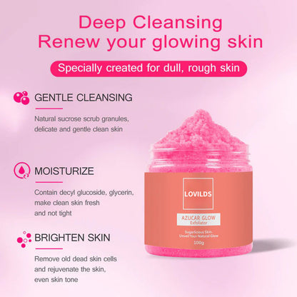 🔥 [LIMITED TIME] Pink Sugar Glow Exfoliator – Brighten & Smooth Skin (Face & Body)!