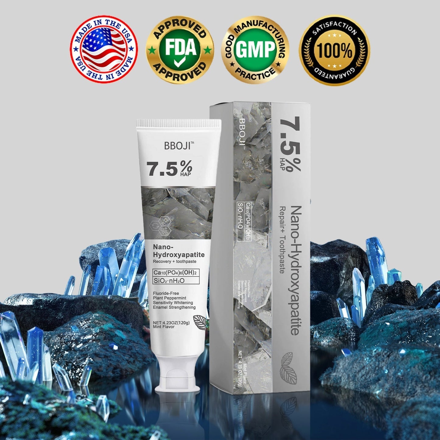 🔥 Final Day 60% OFF 🔥BBOJI™- Fluoride-Free Hydroxyapatite Toothpaste