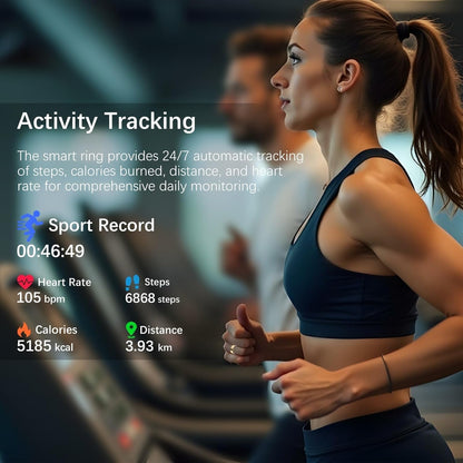 Ultra-Thin Smart Ring | Track Fitness, Sleep, Stress & Heart Health – Unisex