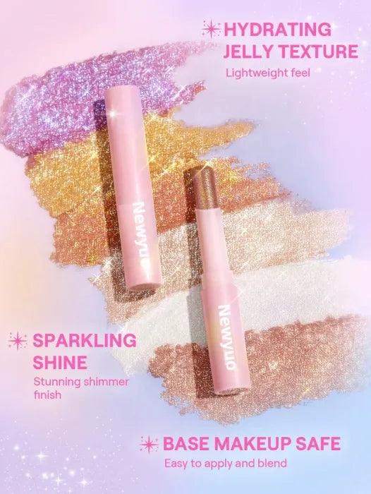 🌺Last 3 hours 85% off⏰Starlit Silver Crystal Jelly Glaze Stick – Instant 3-In-1 Glow