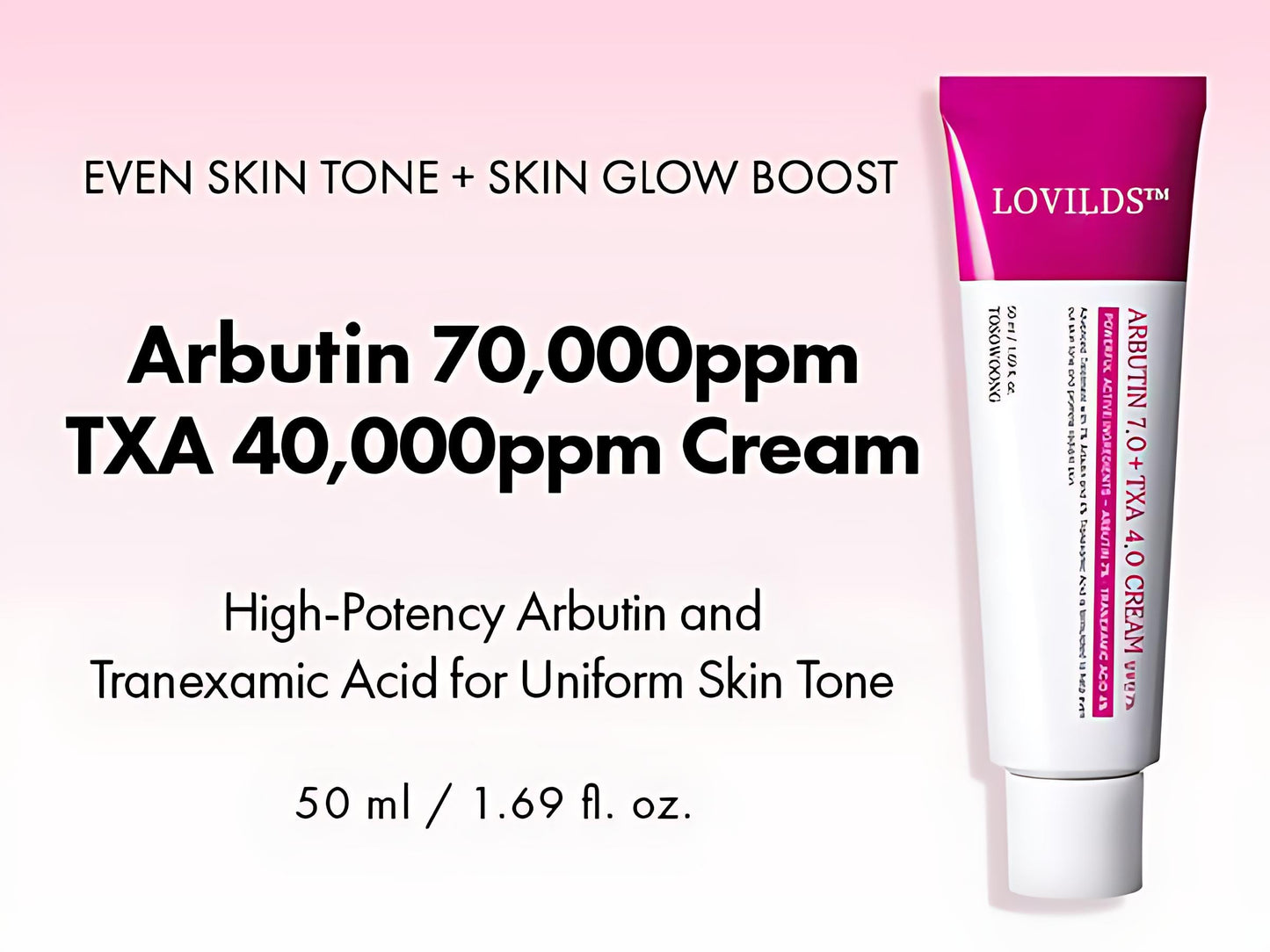 LOVILDS™ Revive Cream: Abutin 7% + Traneaxamic Acid 4%