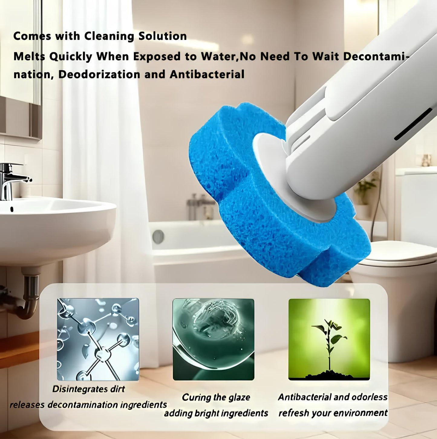 QIAWI™ Disposable Toilet Brush Set – Hygienic, Scented & Effortless Cleaning