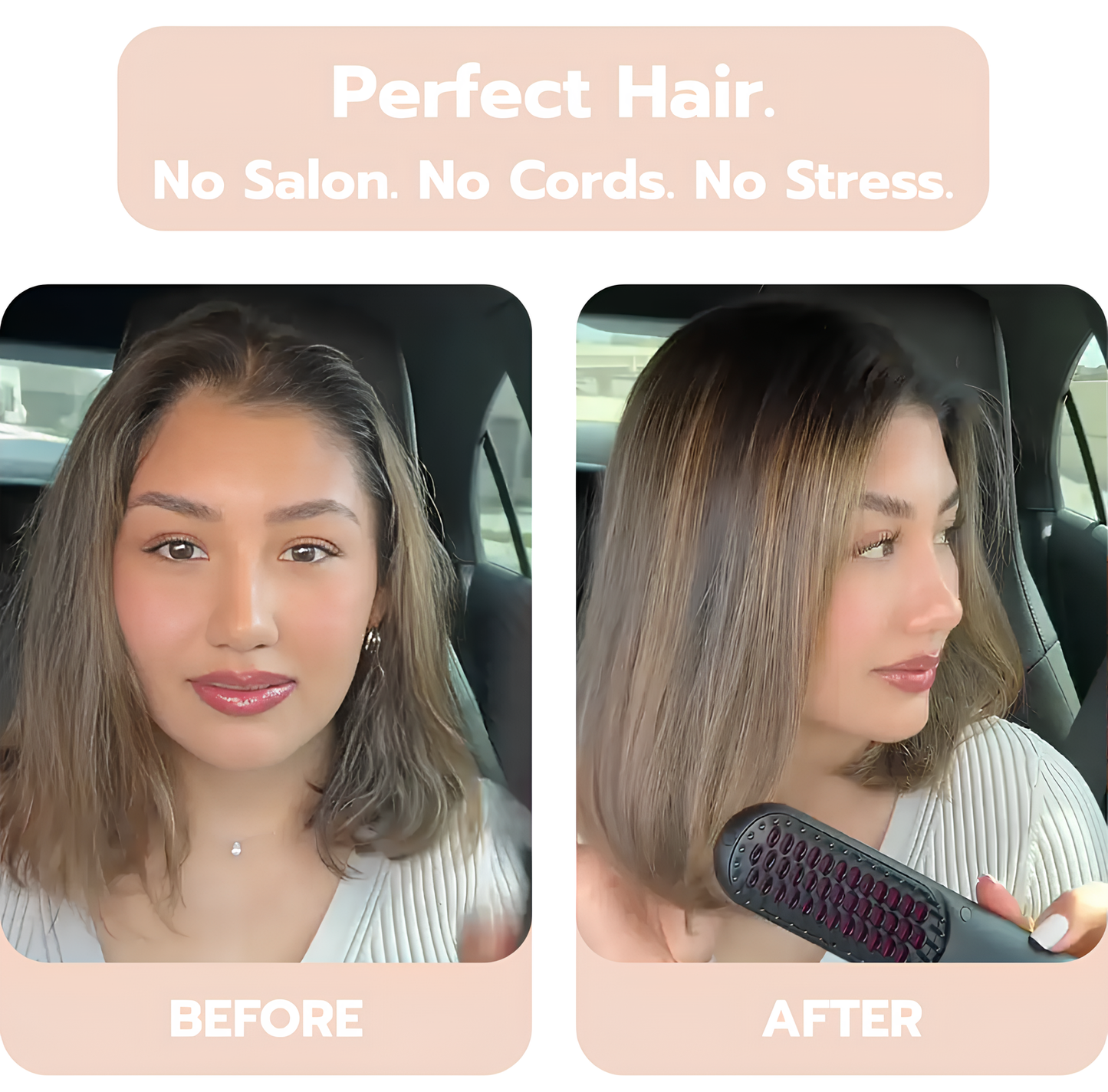 NESLEMY™Heatless Hair Brush: Salon-Level Style in Minutes, Zero Damage
