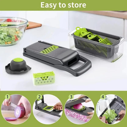 QIAWI ™ – Vegetable Chopper | Easy Veggie Slicer & Food Dicer for Fast Meal Prep